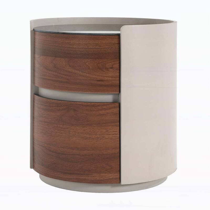 Retro Double Storage Round Side Table for Versatile Home Decor