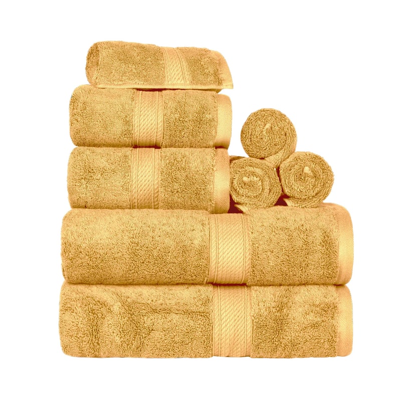 Superior Egyptian Cotton Pile Heavyweight 8-Piece Towel Set
