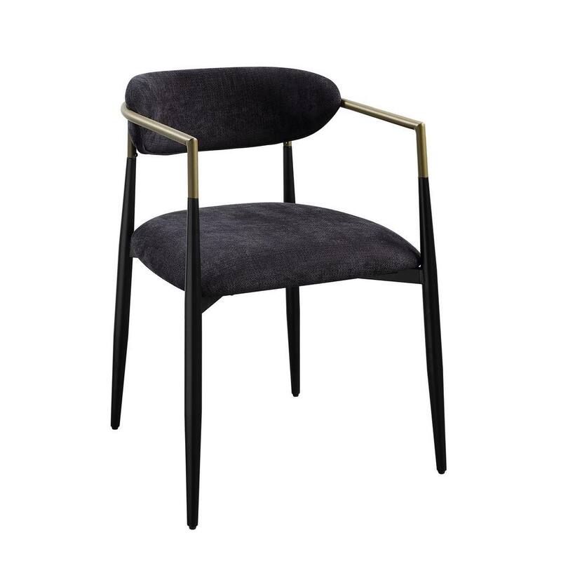 ACME Jaramillo SIDE CHAIR (SET-2) Black Fabric & Black Finish
