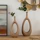 preview thumbnail 4 of 6, Uniquewise Fiberglass Floor Vases Modern Bohemian Ornamental Oval Design with Open Center for Entryway Living Room