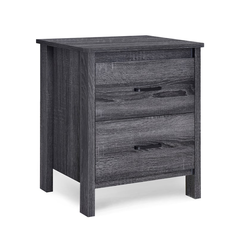 Olimont Contemporary 2 Drawer Nightstand by Christopher Knight Home - Sonoma Gray Oak