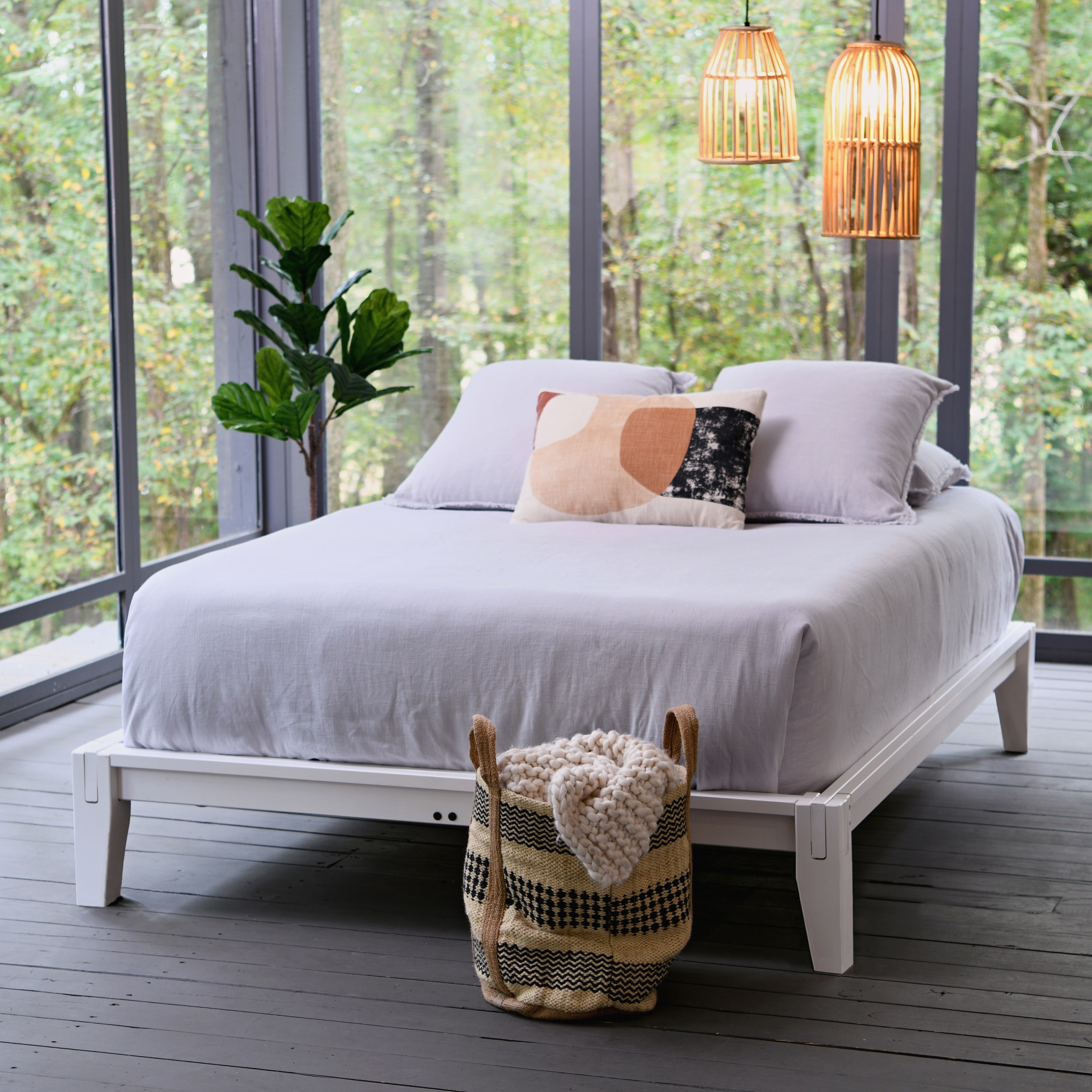 Yume Solid Wood Platform Bed with Japanese Joinery On Sale Bed