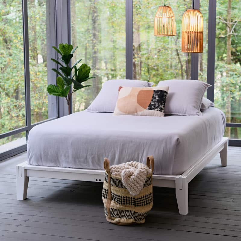 Yume Solid Wood Platform Bed with Japanese Joinery