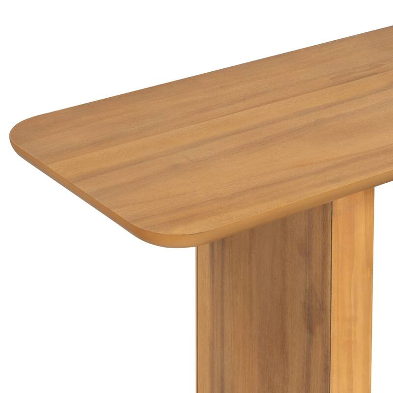 Elegant Minimalist Console Table with Curved Corners