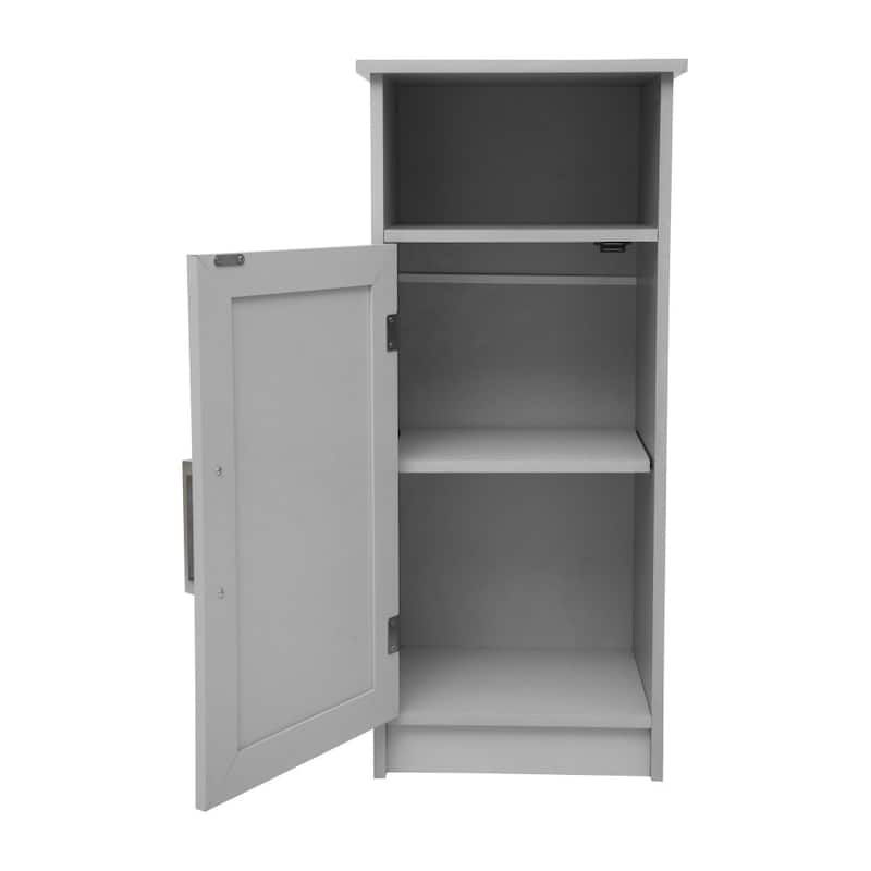 Floor Cabinet Storage Organizer with Magnetic Closure Door and Shelves