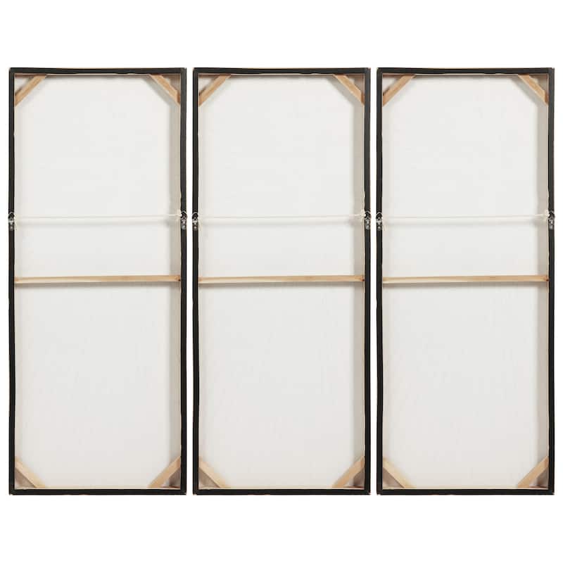 Sunshine Textured Metallic Hand Painted Canvas Wall Art Set of 3