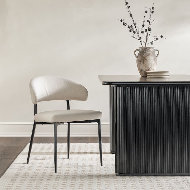 Middlebrook Designs Curved Back Upholstered Dining Chair (Set of 2)