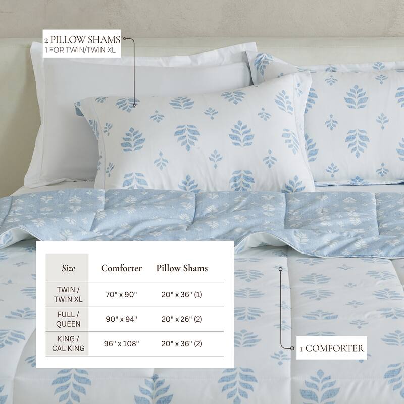 Linery & Co. All Season Down Alternative Reversible Comforter Set