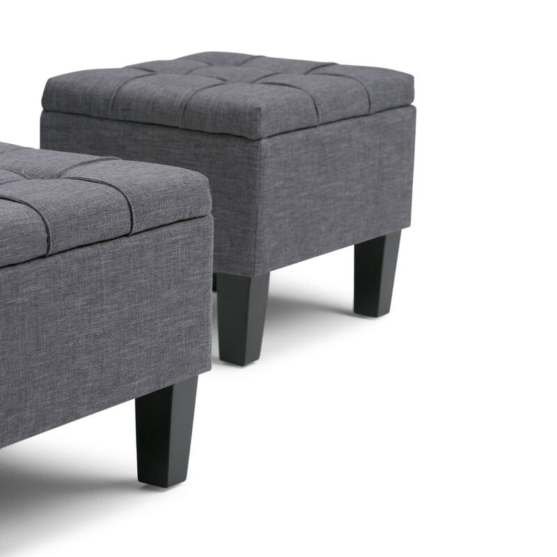 WYNDENHALL Lancaster 44 inch Wide Contemporary Rectangle Storage Ottoman