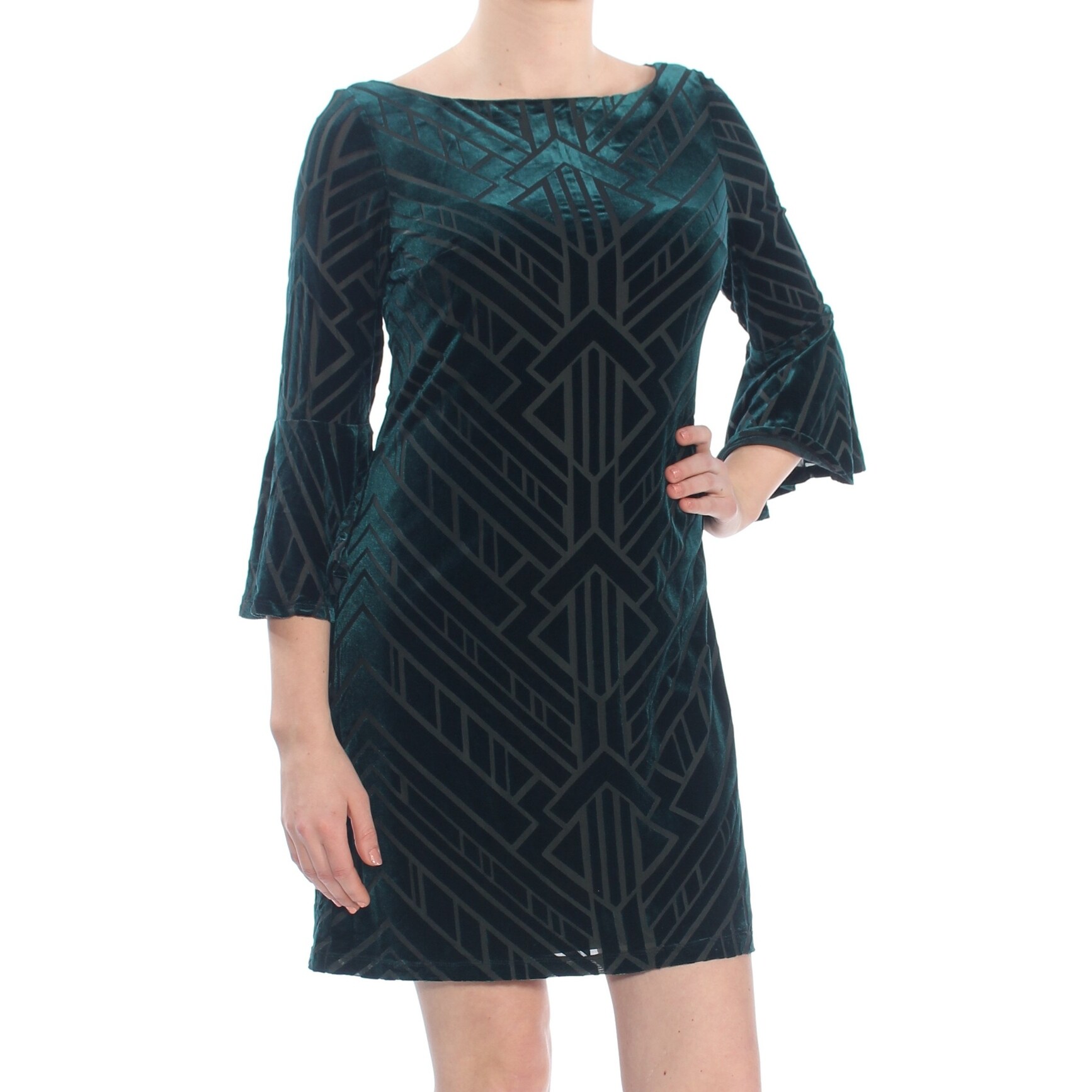 vince camuto green velvet dress