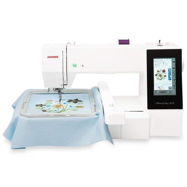 Janome Memory Craft 500E Embroidery Machine - Refurbished - 18" x 9" x 15". Opens flyout.