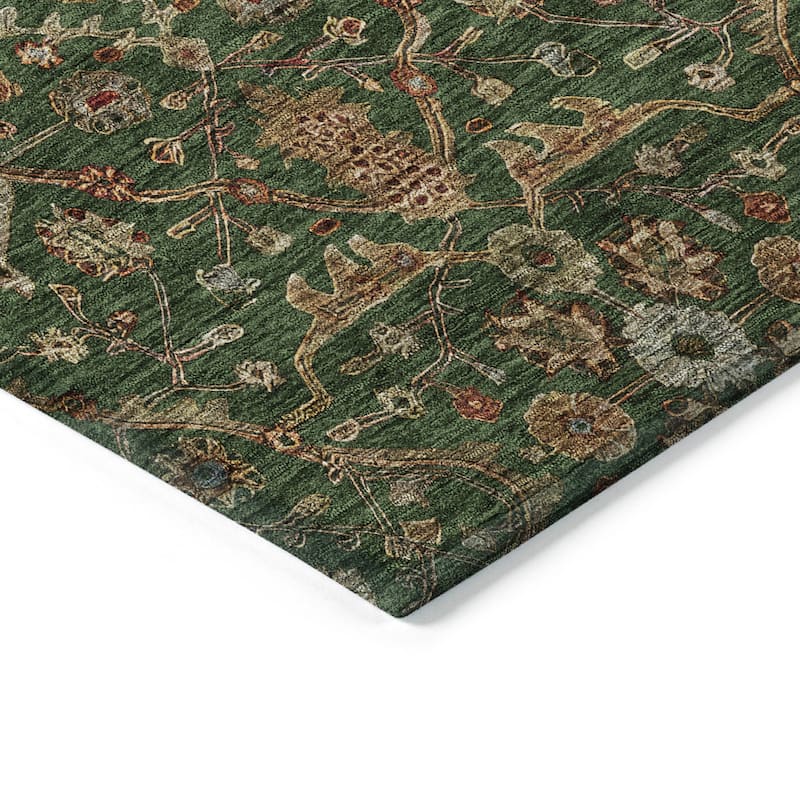 Machine Washable Indoor/ Outdoor Traditional Persian Chantille Rug
