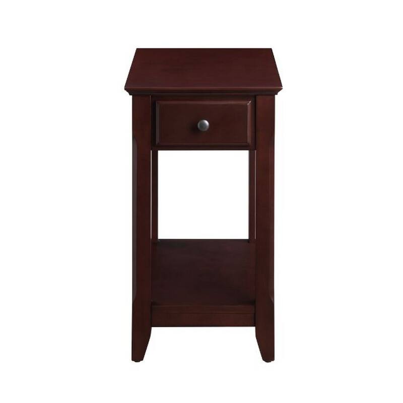 Accent Table with 1 Drawer and Bottom Shelf, Brown