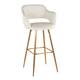 Option Cream Faux Leather/Gold Metal