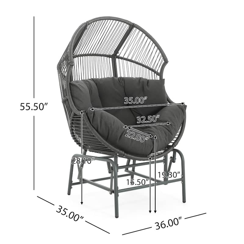 Outdoor Wicker Glider Chair