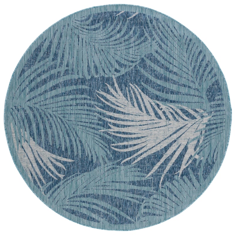 SAFAVIEH Courtyard Nott Tropical Indoor/ Outdoor Waterproof Patio Backyard Rug