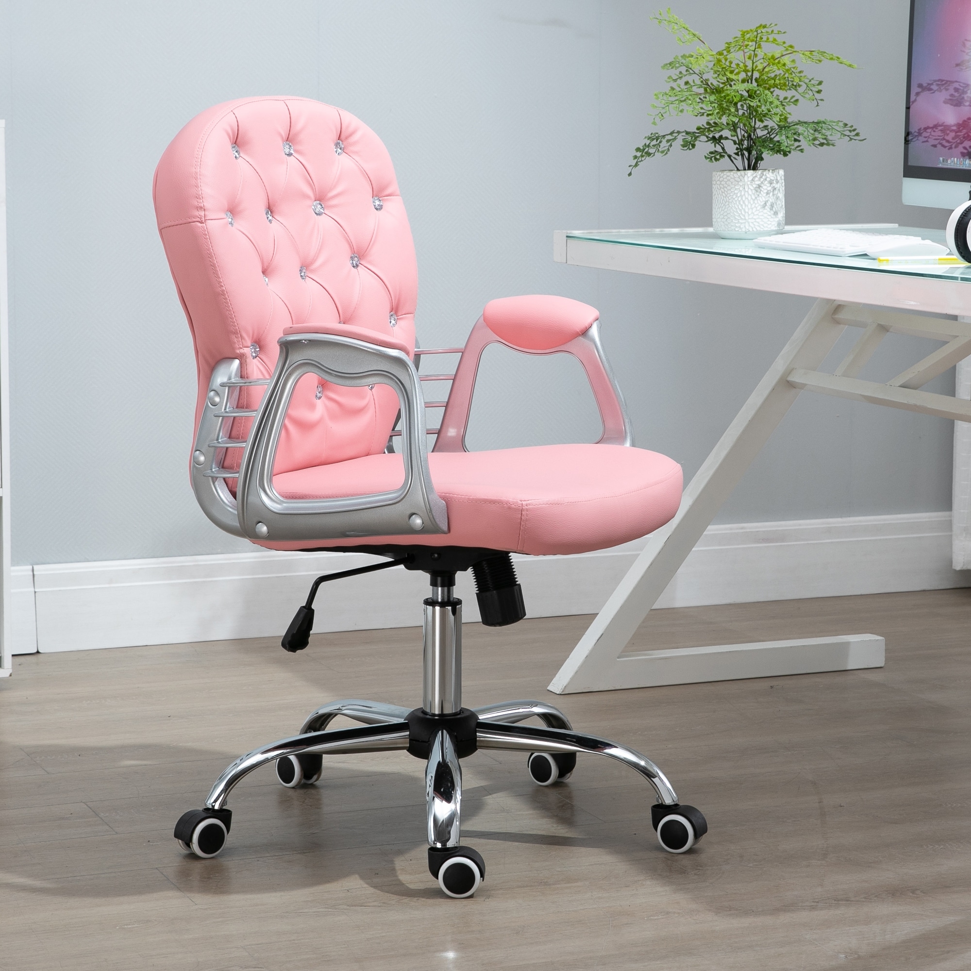 Black and deals pink office chair