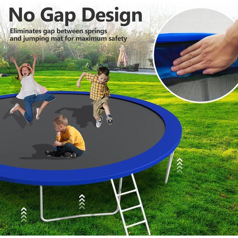 Upgraded 14FT Trampoline for Kids and Adults with Basketball Hoop and Net