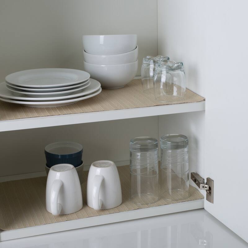 Simplify 10 Square Feet Smooth Surface Shelf Liner in Taupe