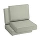 preview thumbnail 18 of 80, Arden Selections ProFoam Acrylic Deep Seat Cushion Set 2 Count - Light Grey Acrylic