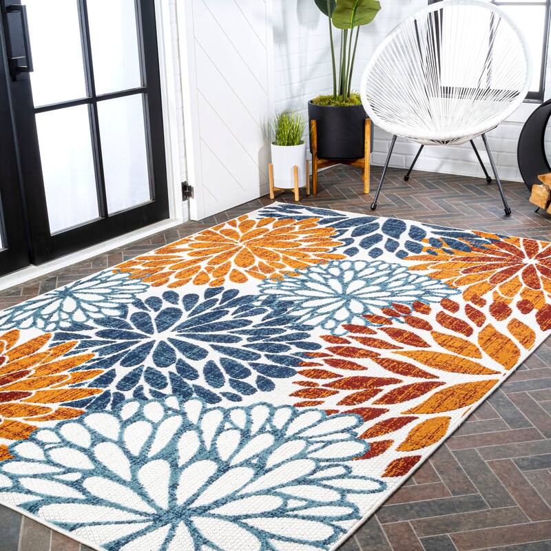 JONATHAN Y Minori Floral Indoor/Outdoor Area Rug