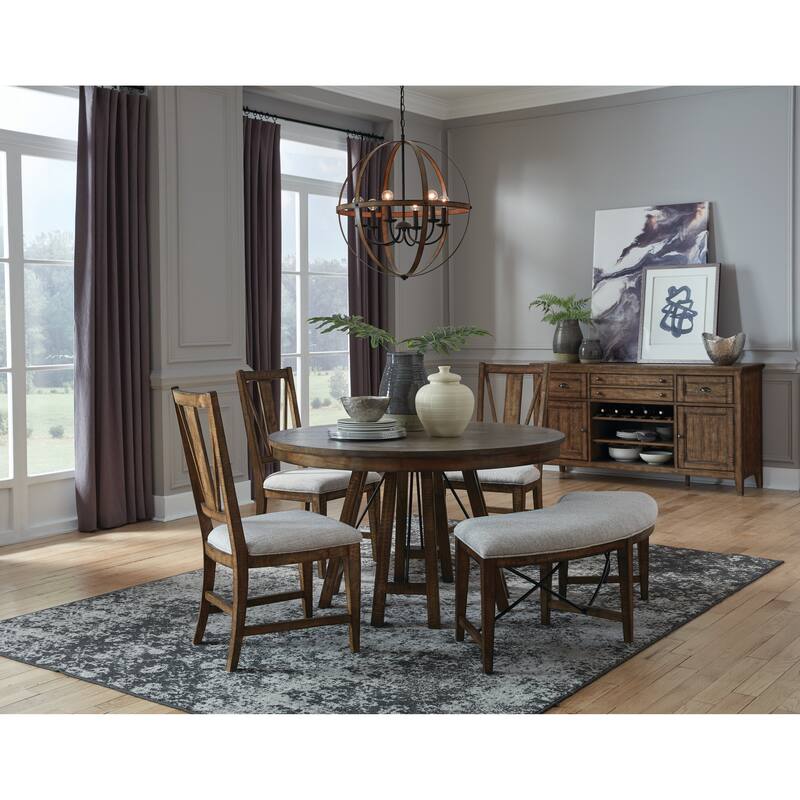 Magnussen Home Bay Creek Toasted Nutmeg Upholstered Side Chair Two Pack - 19.75''W x 23.25''D x 40''H