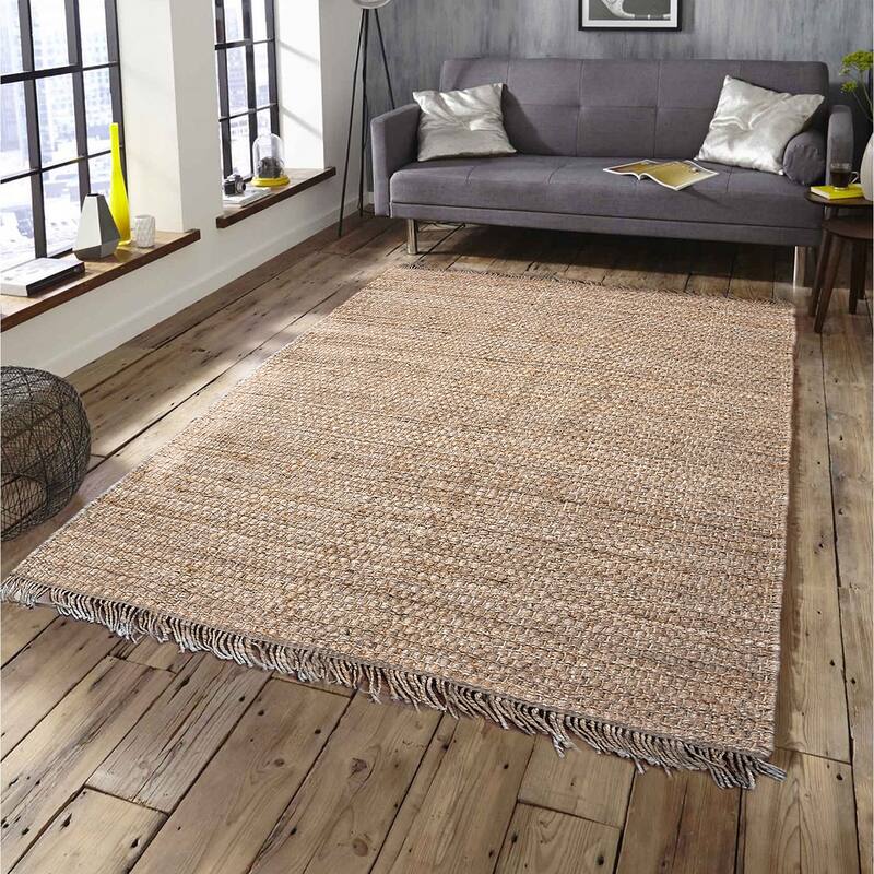 Hand Woven Ineas Flat Weave Jute Traditional Oriental Area Rug