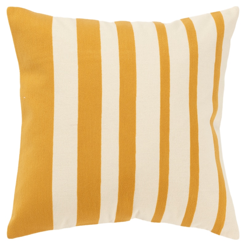 Rizzy Home Transitional Decorative Pillow Cover 20" x 20" - Yellow/Natural