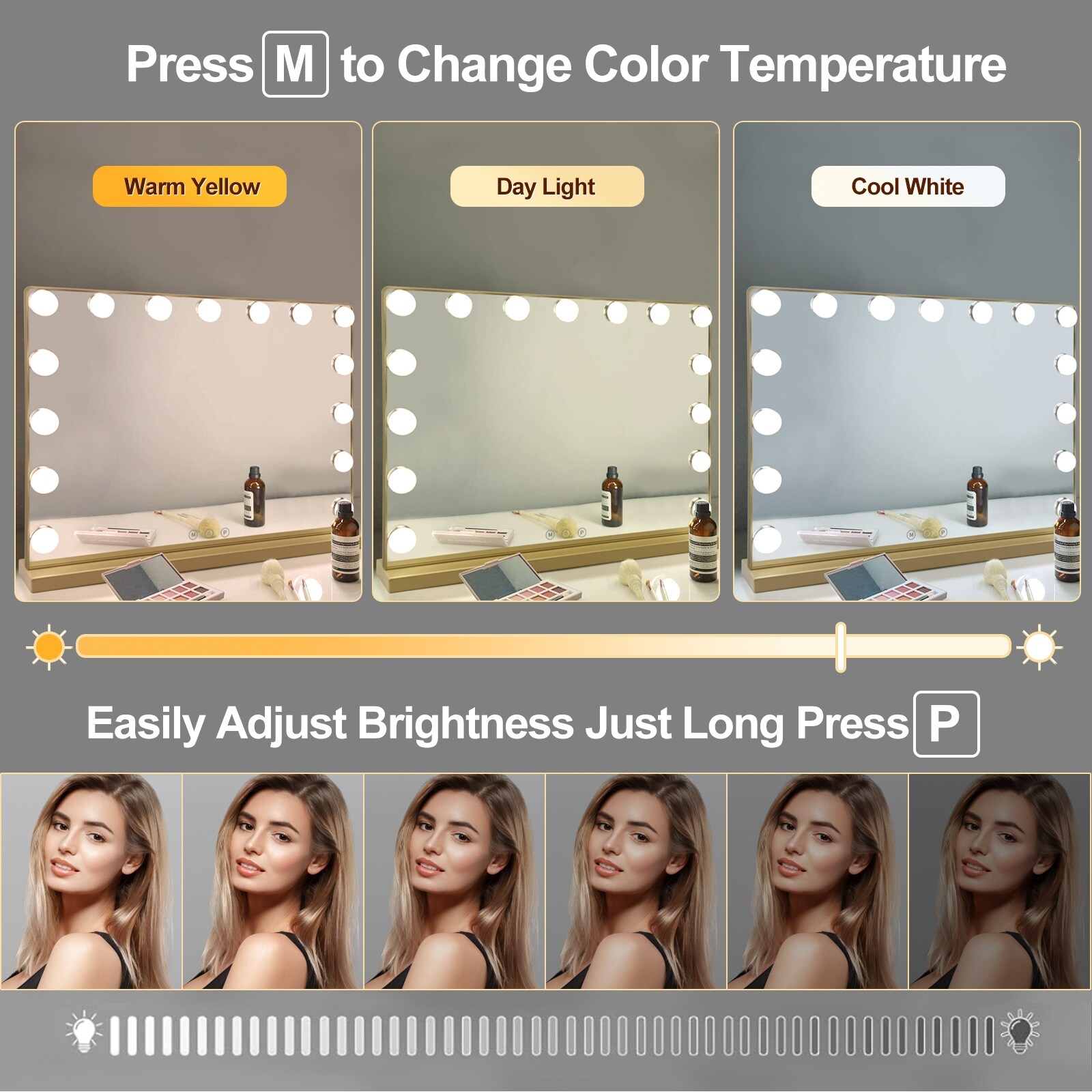 Lighted makeup mirror sale deals