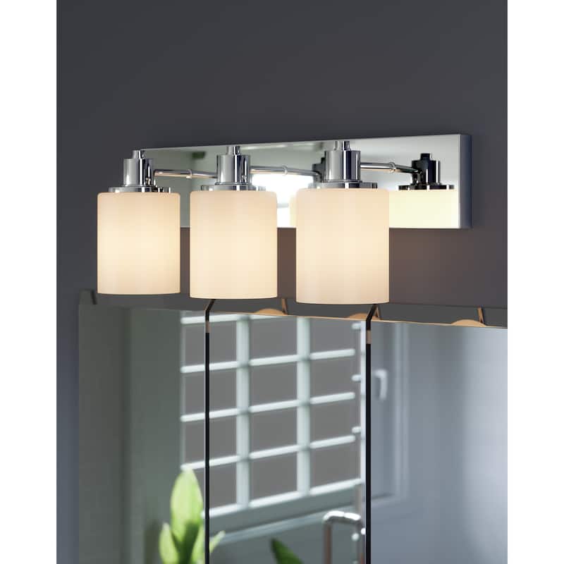 Dane Polished Chrome Dimmable 3-Light Vanity Light - Polished Chrome