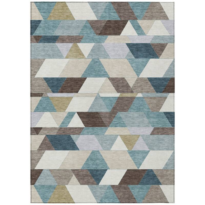 Machine Washable Indoor/ Outdoor Modern DeVaughn Chantille Rug