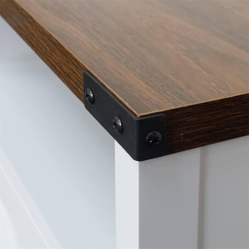 Table with Cabinet and Shelves - 18"D x 18"W x 24"H