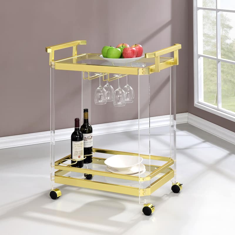 Alba Acrylic Serving Bar Cart by Greyson Living