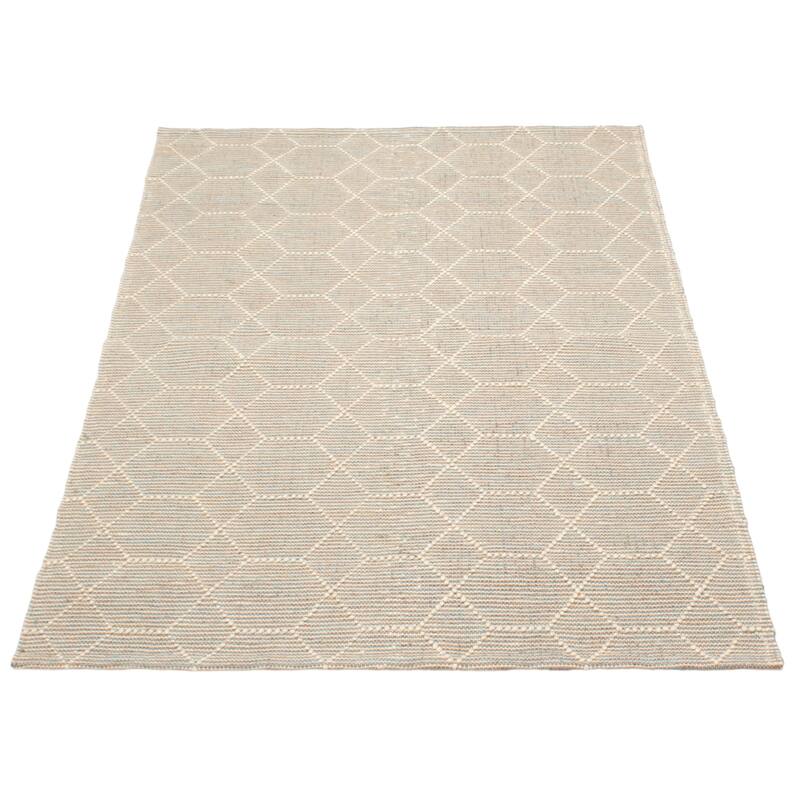 ECARPETGALLERY Braid weave Sienna Brown Wool Rug - 5'0 x 7'7