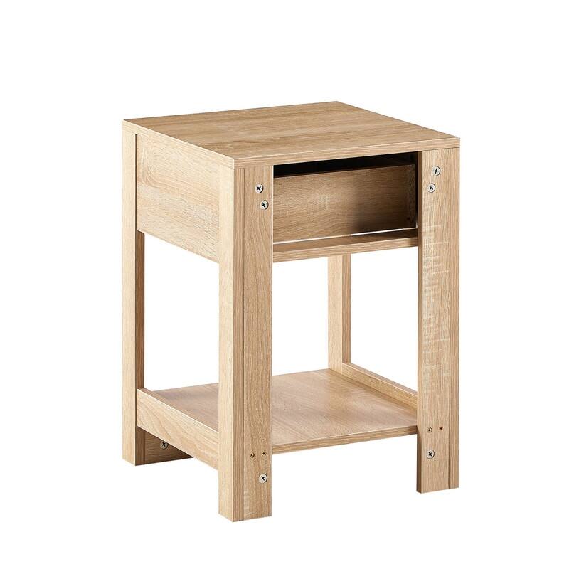 15.75" Rattan Side table with Drawer