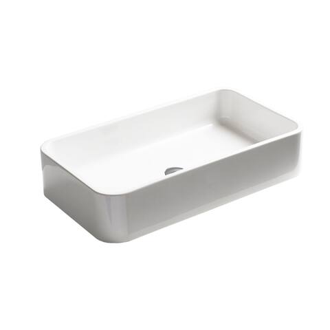 WS Bath Collections Cosa 31-1/2" Rectangle Ceramic Vessel Bathroom