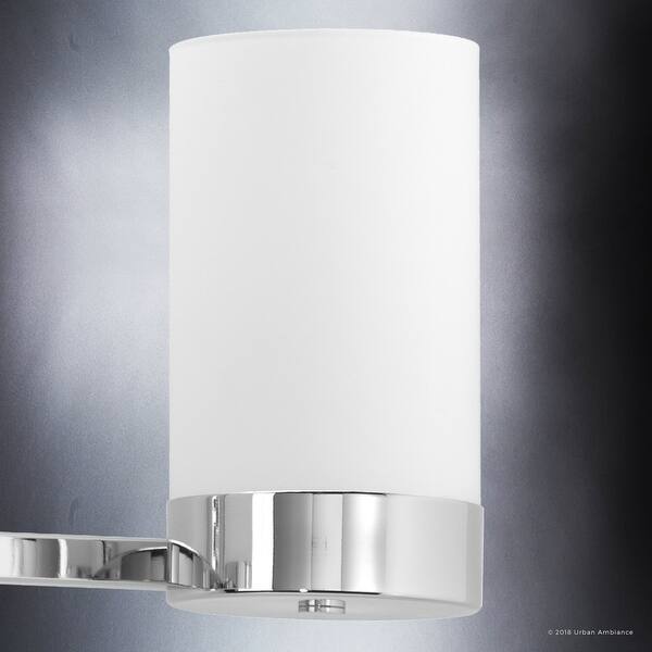 Luxury Contemporary Bathroom Vanity Light 7 5 H X 34 5 W Mid Century Modern Style Polished Chrome Finish By Urban Ambiance On Sale Overstock 28670676