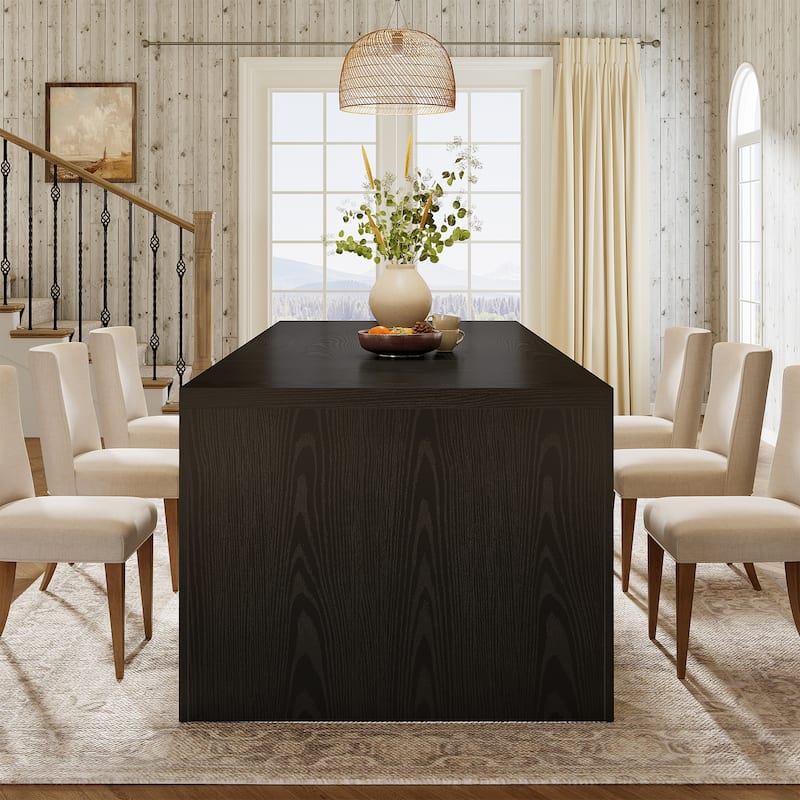 70.86-Inch Rectangular Dining Table for 6-8, Farmhouse Wooden Kitchen Table