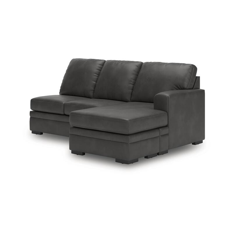 Signature Design by Ashley Dara Park Gray 2-Piece Sectional with Chaise - 124" W x 87" D x 40" H