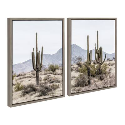 Kate and Laurel Sylvie Saguaro Canvas by The Creative Bunch Studio