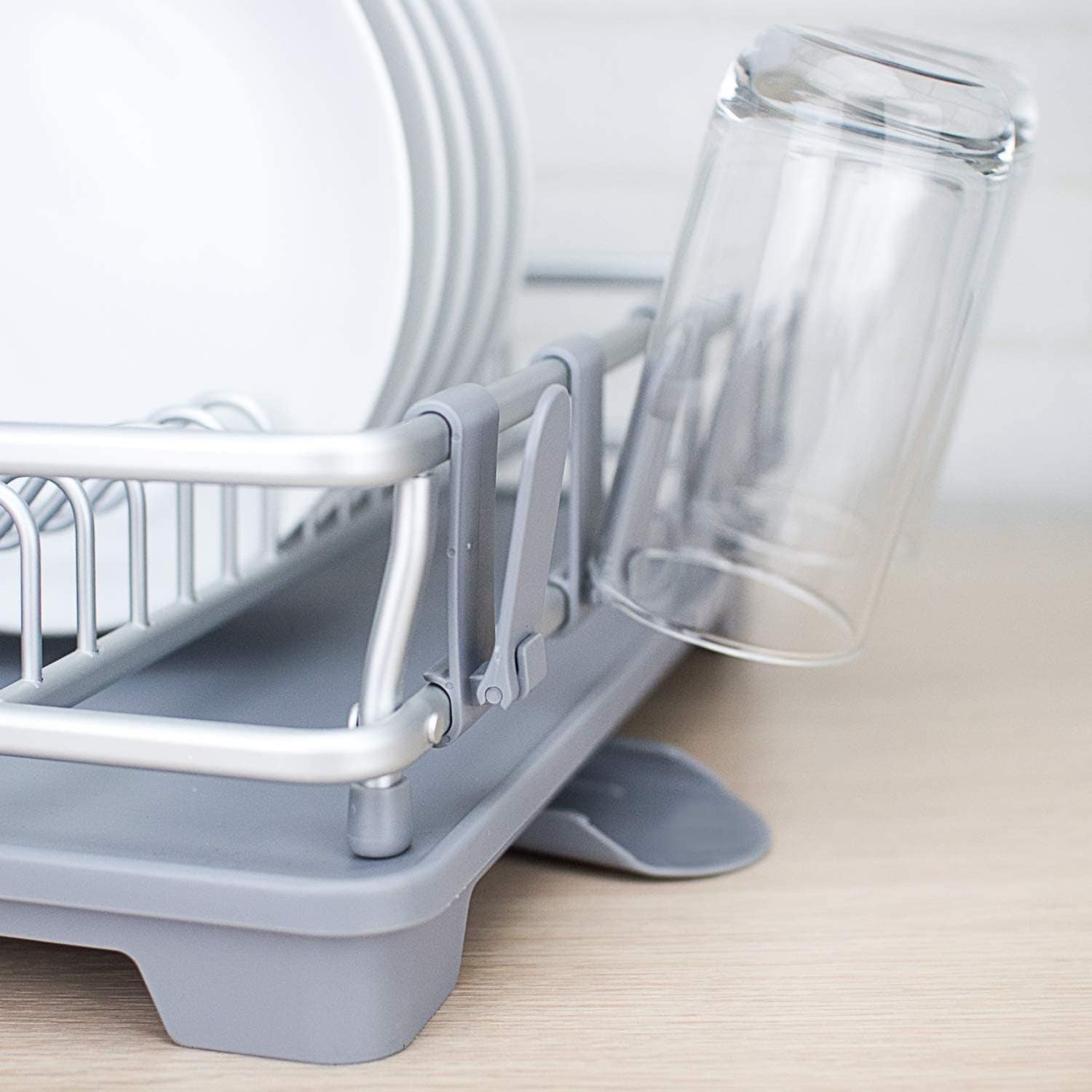 HK Dish Drying Rack Dish Drainer w/Utensil Holder Antimicrobial  Multi-function Foldable - M - Bed Bath & Beyond - 30565839