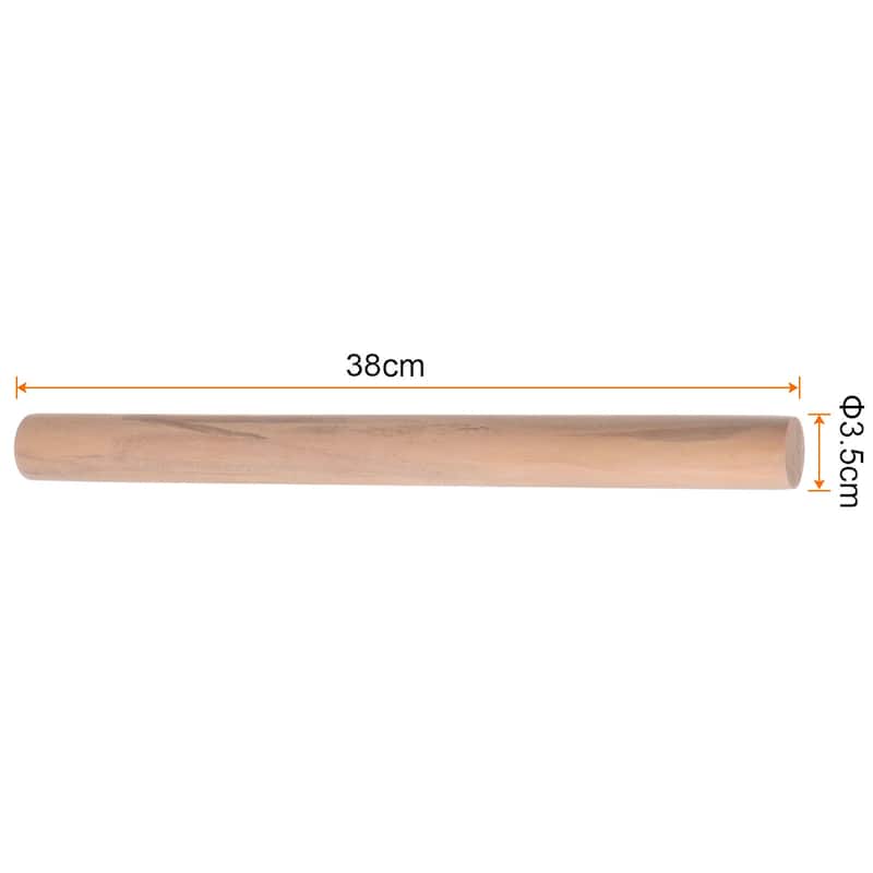 Rolling Pin Beech Wood Dough Roller Pins Cylindrical for Baking - 15 inch x 1.4 inch