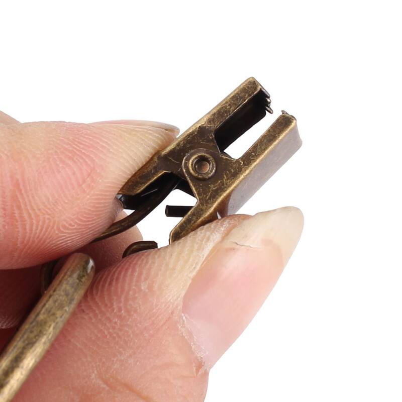 Window Drapery Wire Rod Hook Curtain Clip Rings 25mm Dia 10pcs - Bronze Tone