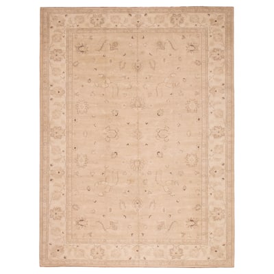 ECARPETGALLERY Hand-knotted Chobi Finest Khaki Wool Rug - 10'7 x 14'7