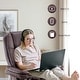 preview thumbnail 29 of 50, MCombo Set of 2 Swivel Recliner with Ottoman, Vibration Massage Lumbar Pillow