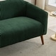 preview thumbnail 9 of 31, 50.78" Modern Loveseat Couch Sofa, Corduroy Fabric Upholstered 2-Seat Sofa, Loveseat with Wooden Walnut Legs