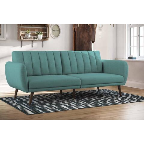 The Novogratz Brittany Linen Convertible Sofa Futon