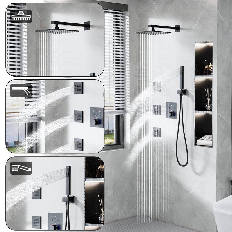 Luxury 3-Way Complete Rain Showerhead