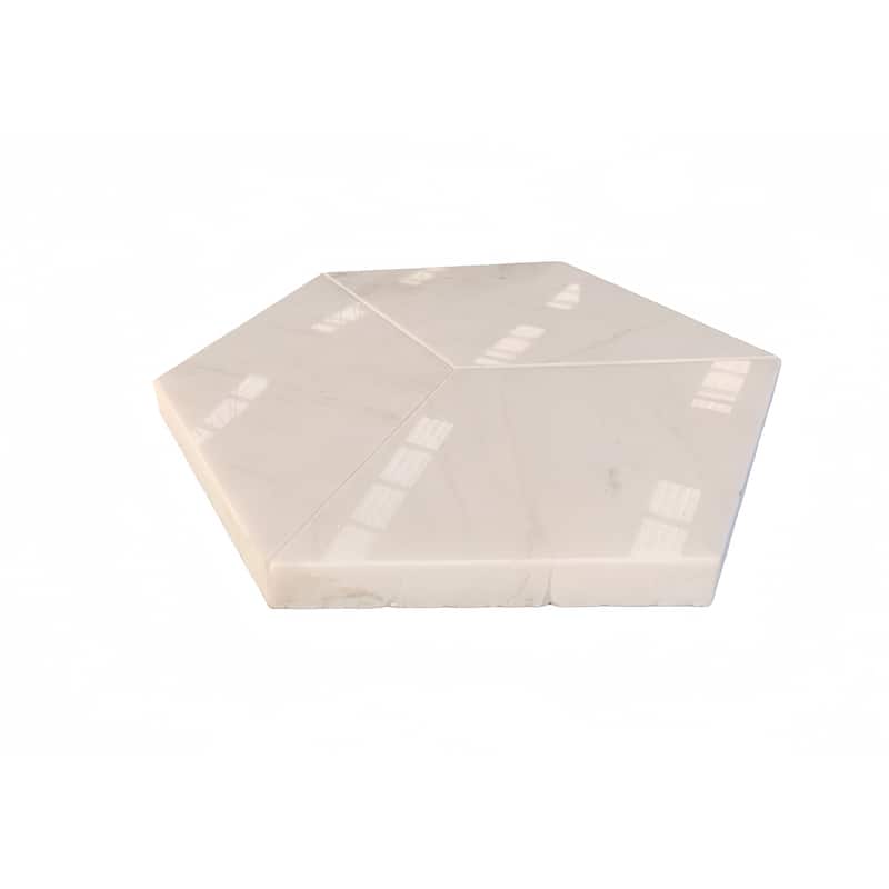 Hexagon Natural Polished Marble Tile for Wall and Floor, 1 Box 12 PCS