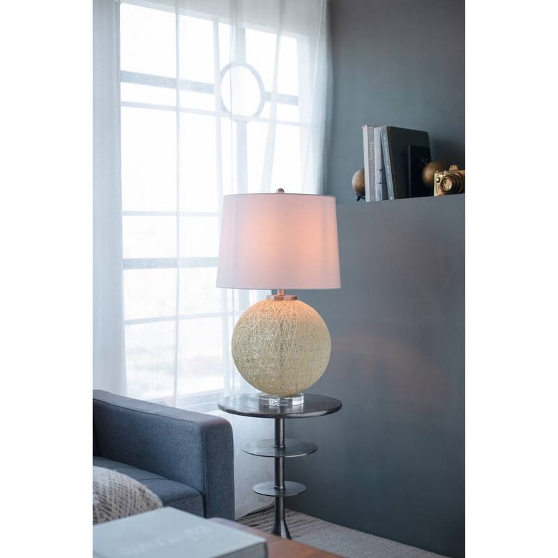 Table Lamp with Beige Paper Base